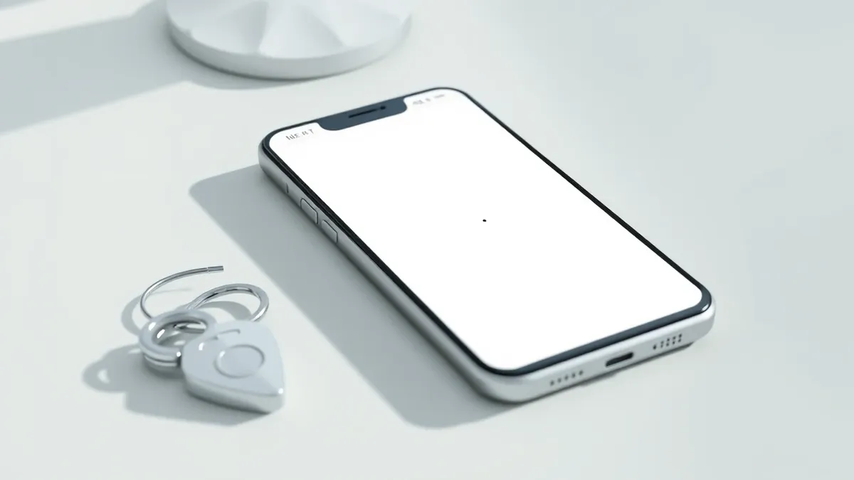 Illustration: A smartphone rests on a desk, its screen displaying a single blinking cursor on a blank white background.
