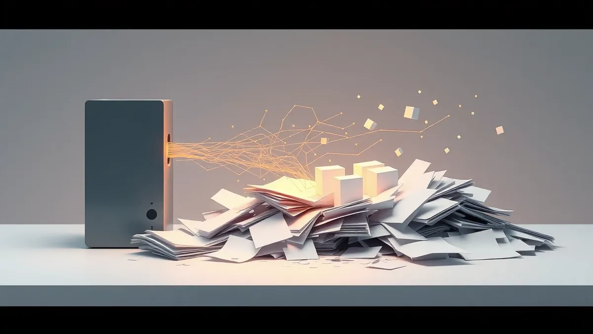 Illustration: A sleek, minimalist server node glows softly with an amber light, sitting alone on a clean white desk.